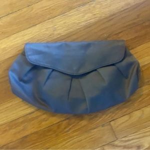 Nine West Matte Gray Satin Clutch